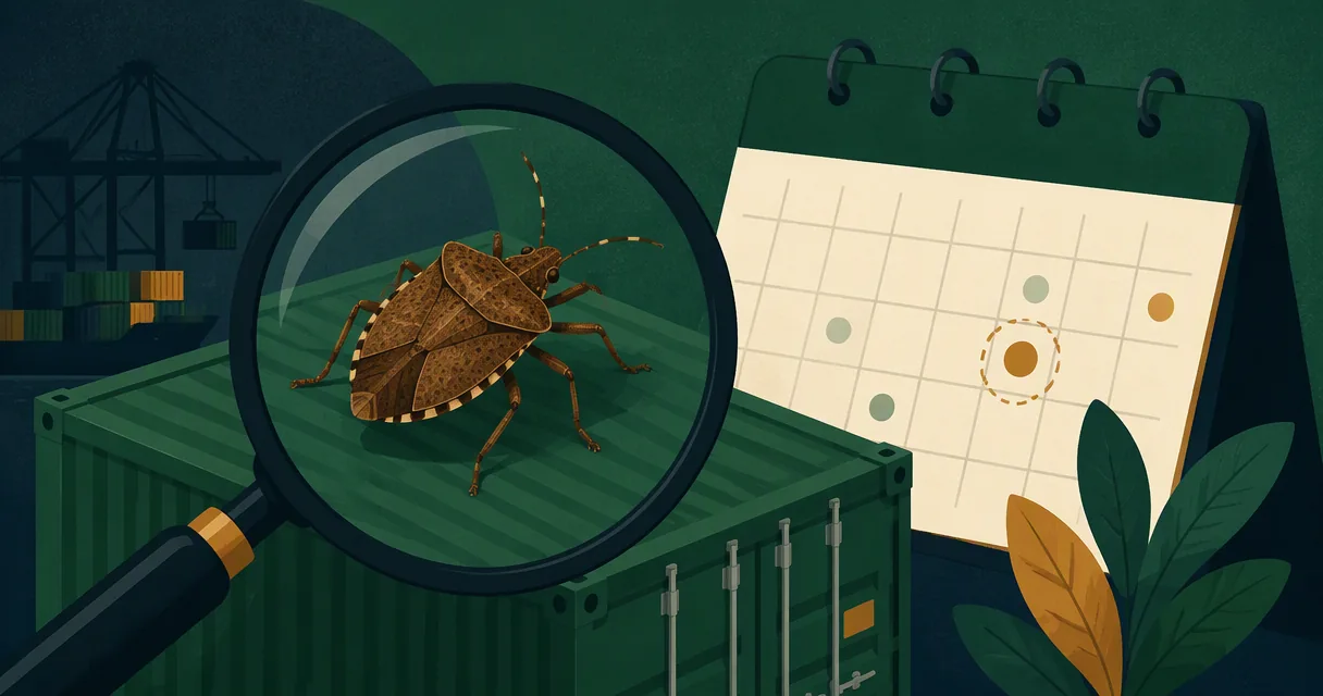 Illustration for the guide: BMSB Season: Stink Bug Rules for Importers