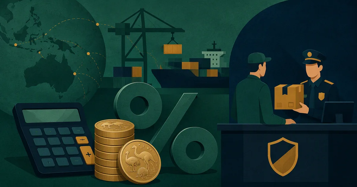 Illustration for the guide: Duties, Taxes & GST on Imports